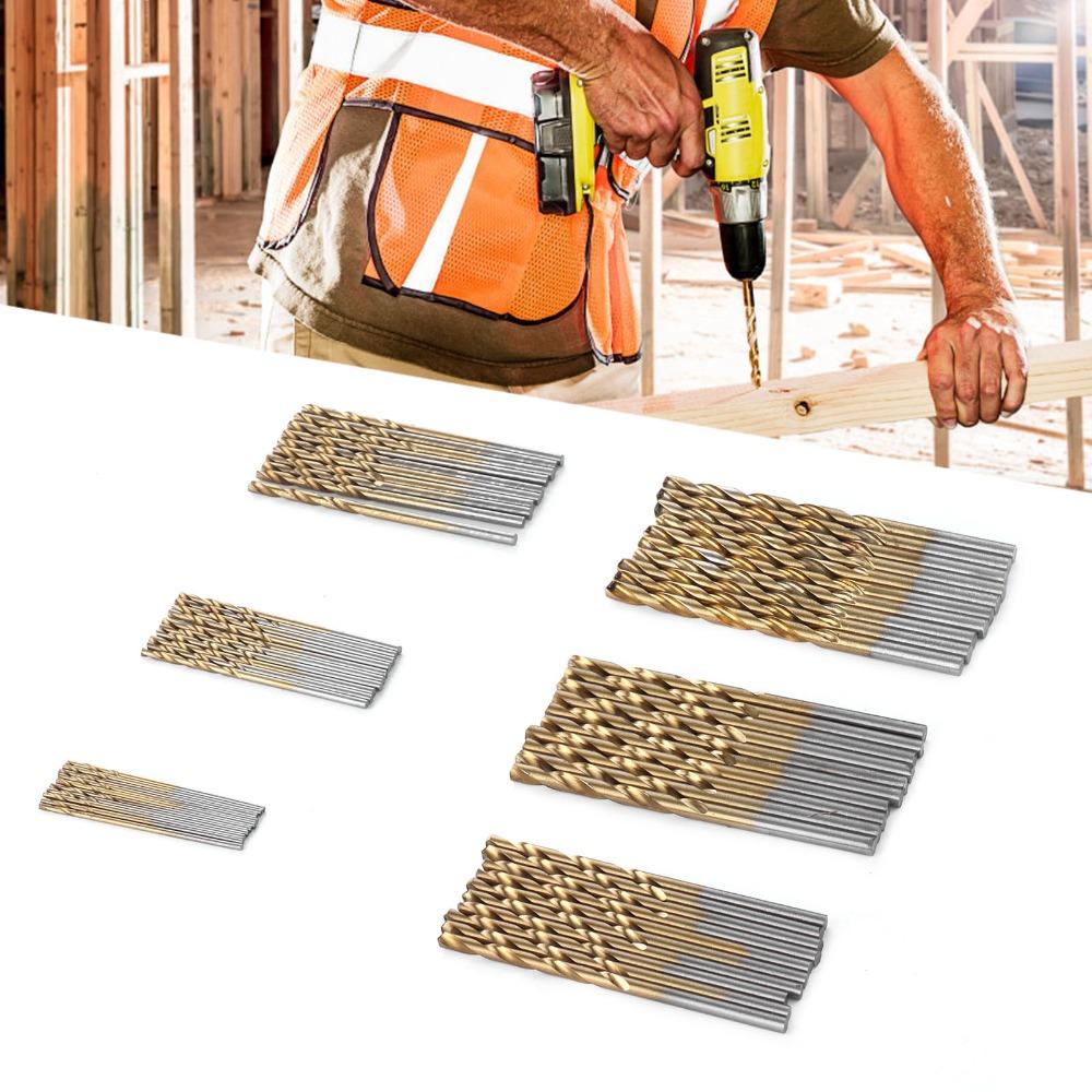 60PCS 135° Split Point Drilling Tools Jobber Length Micro Drill Bits Twist Drill Bits Wood Drilling