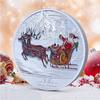 Christmas backpack decoration, commemorative coins, antique silver coins, Santa Claus, Christmas Eve, gifts, gold coins, silver coins, keychains