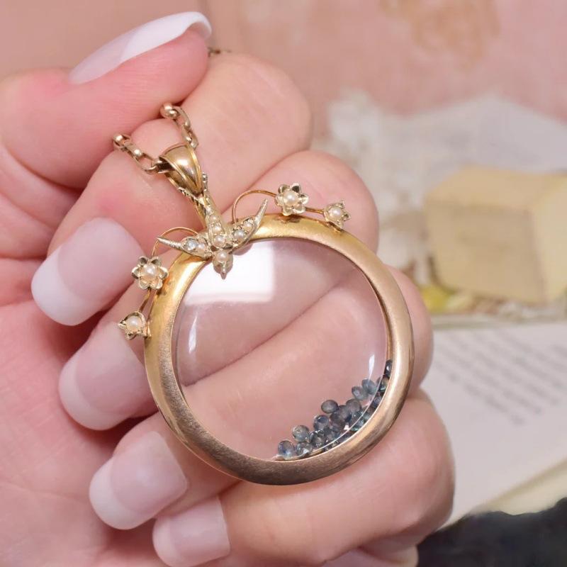 

Glass Transparent Style Diy Style Necklace Sweet Versatile Style Collarbone Chain