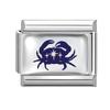 Y2K Dreamy Blue Purple Butterfly Tai Chi Flower Crab Bow Italian Charm Links Fit 9mm Stainless Steel Bracelet DIY Making Jewelry