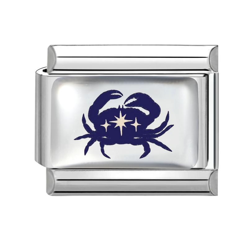 Y2K Dreamy Blue Purple Butterfly Tai Chi Flower Crab Bow Italian Charm Links Fit 9mm Stainless Steel Bracelet DIY Making Jewelry