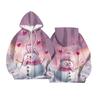 Women's Fashion Jacket Casual Printed Long-sleeved Hooded Cardigan Sweatshirts