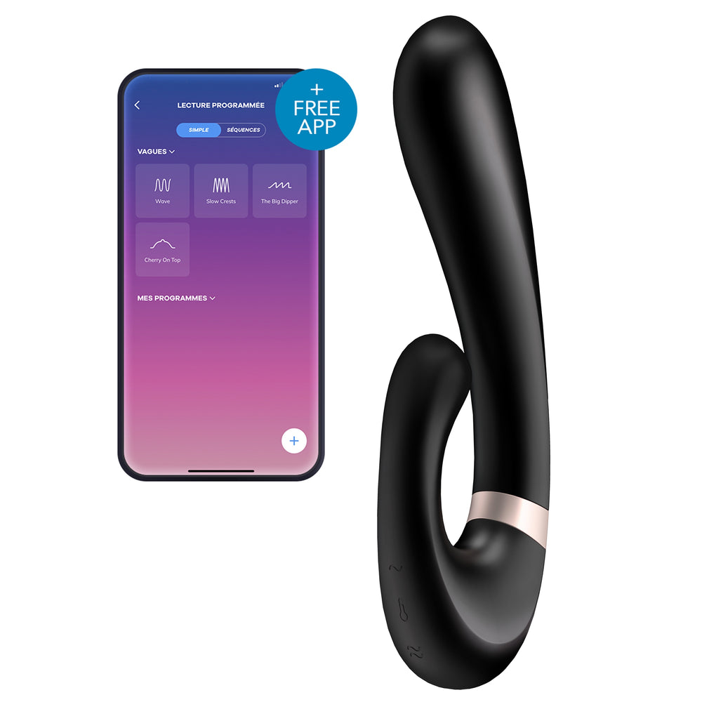 Stimulateur Point G connecté Heat Wave Satisfyer 14 x 3.5cm Noir - Satisfyer - Vibromasseurs Design