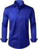Men's Long Sleeve Non-Iron Stretch Formal Shirt - Solid Color