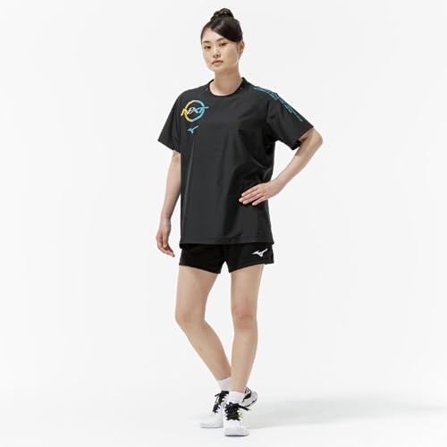 Volleyball Wear N-XT Short-sleeved Training Top V2MEC500 Unisex Black X Capri Breeze XL