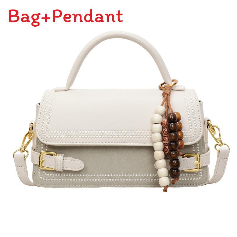 

Crossbody Bag For Women Pu Leather Small Square Handbag With Magnetic Closure For Daily Use бежевый