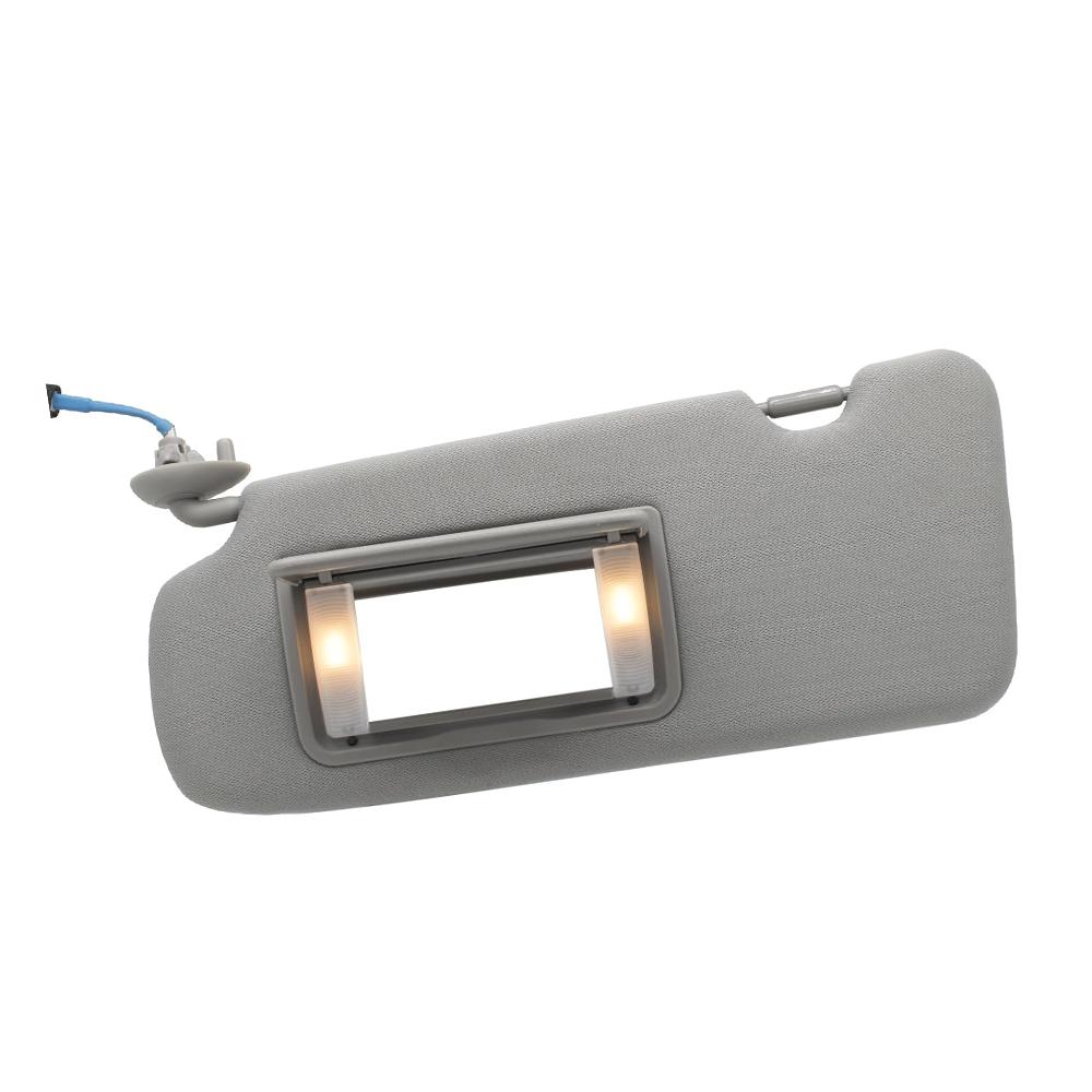 Car Sun Visor With Mirror and Light Grey Beige Left Right Side Driver Passenger Side For Honda CRV 2017 2018 Gray Left