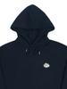 [Unisex] Cloud Smile Embroidered Hoodie_Navy