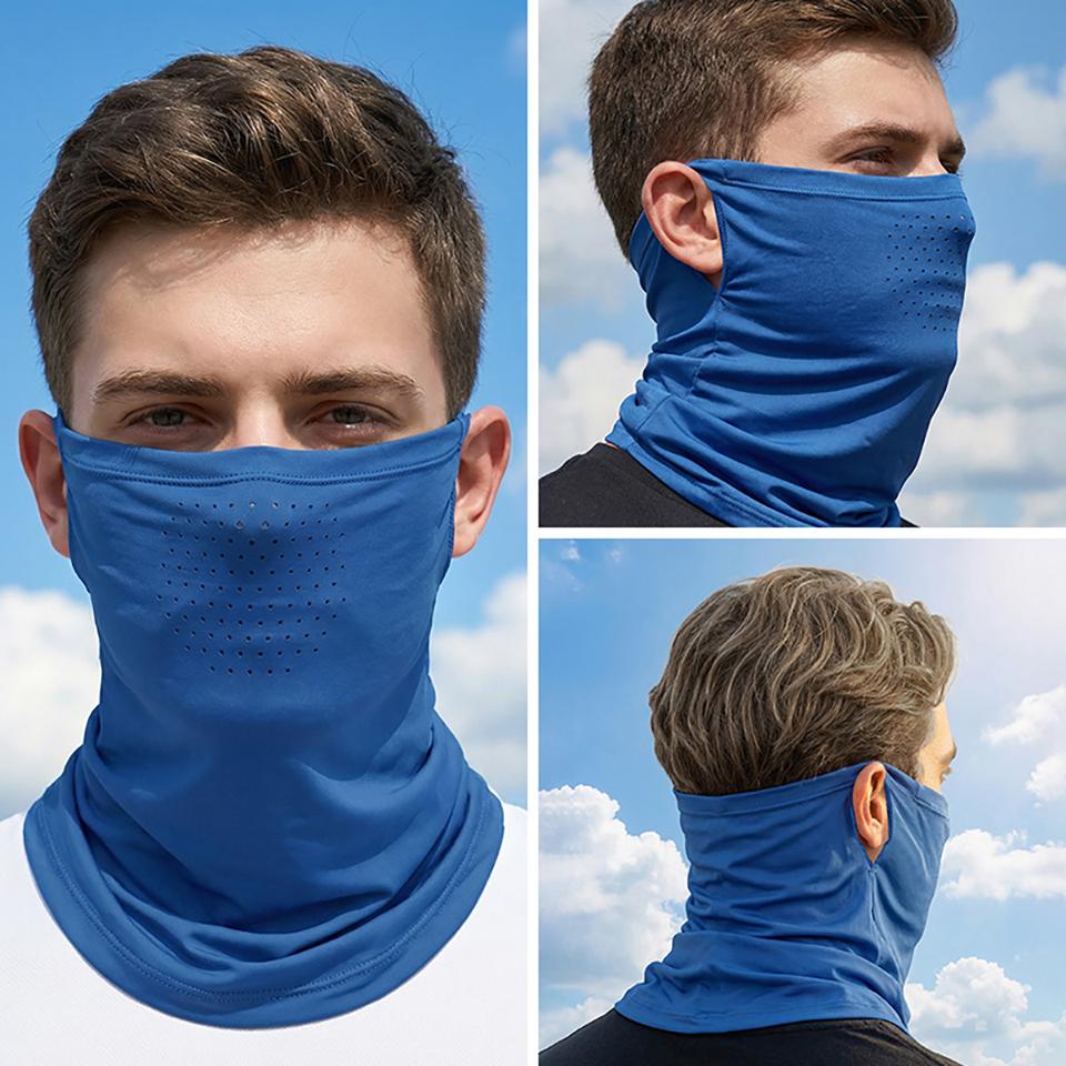 1Pcs Summer Cycling Face Cover Ice Silk Quick Dry Breathable Full Face Neck Gaiter UV Protection Sports Mask Men Women
