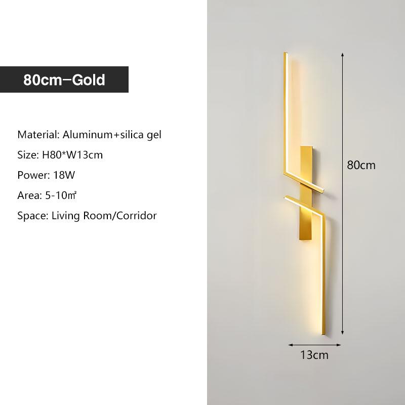 Black Gold Indoor LED Wall Lamps for TV Sofa Background Bedroom Nordic LED Wall Lights Decor Corridor Aisle Wall Sconce Lighting
