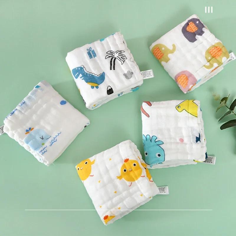 Muslin 6 Layers Cotton Soft Baby Towels Baby Face Towel Handkerchief Bathing Feeding Face Washcloth Wipe Burp Cloth Hand Towel