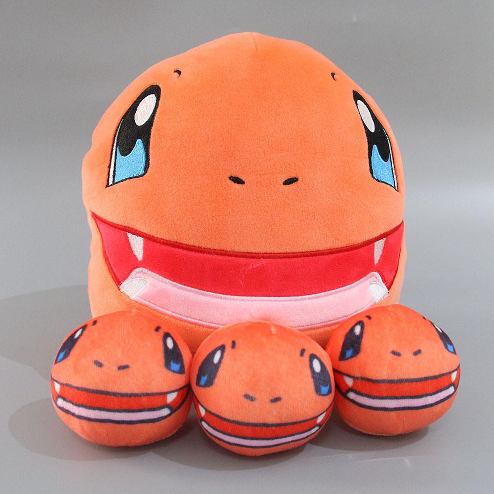 Split Pikachu Pillow Plush Charmander Squirtle Bulbasaur Gift Decoration