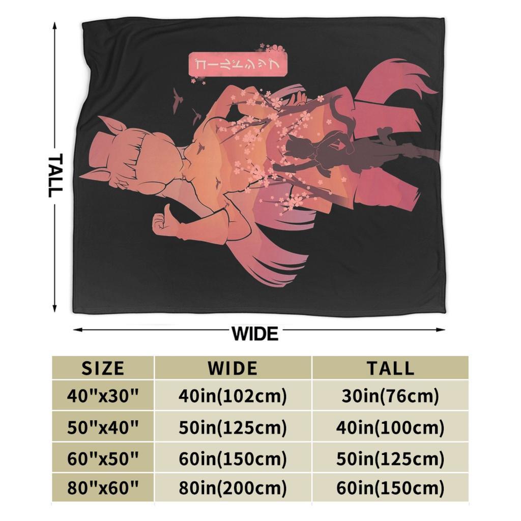 Gold Ship Uma Musume Anime Blanket Flannel Textile Decor Portable Warm Throw Blanket for Home Outdoor Bedspread