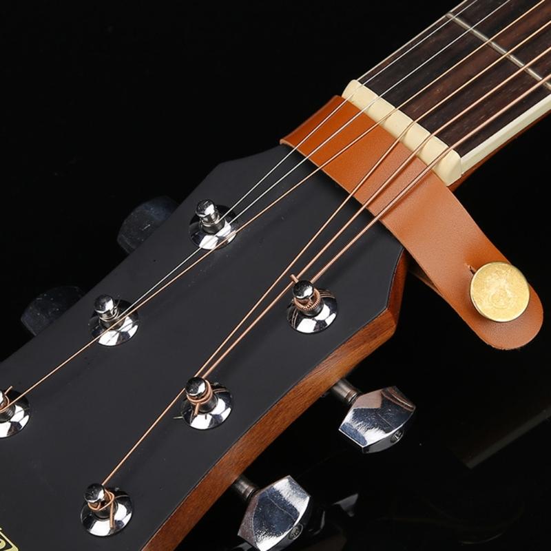 Leather Guitar Neck Strap Button for Electric, Acoustic, and Bass Guitars