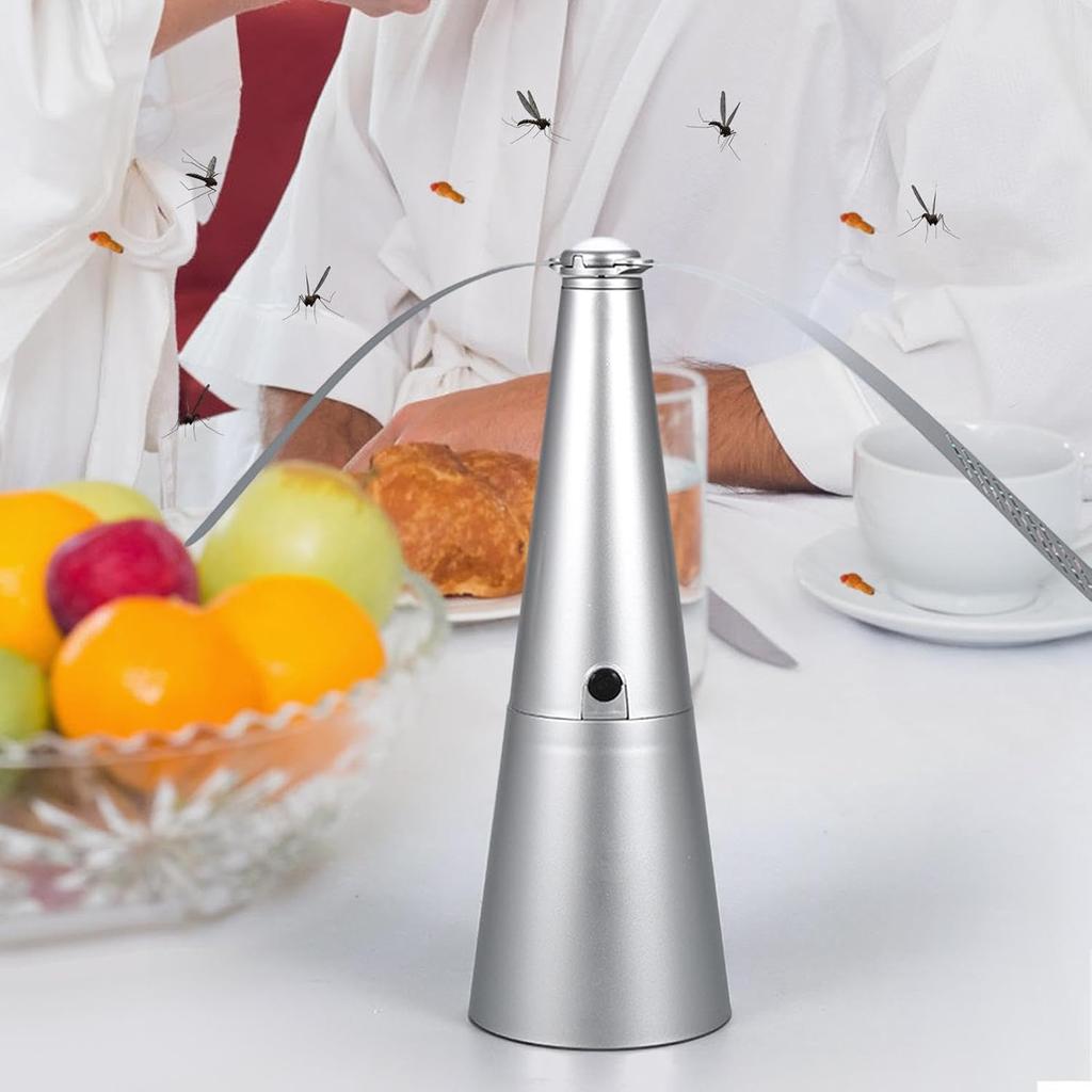 Silver Electric Fly Repellent, Soft Mosquito Repellent Fly Repellent Fan, Multi-functional Fan Blade Insect Repellent