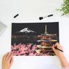 Colorful Cityscape Night View DIY Scratch Art: Relaxing Handmade Birthday Gift