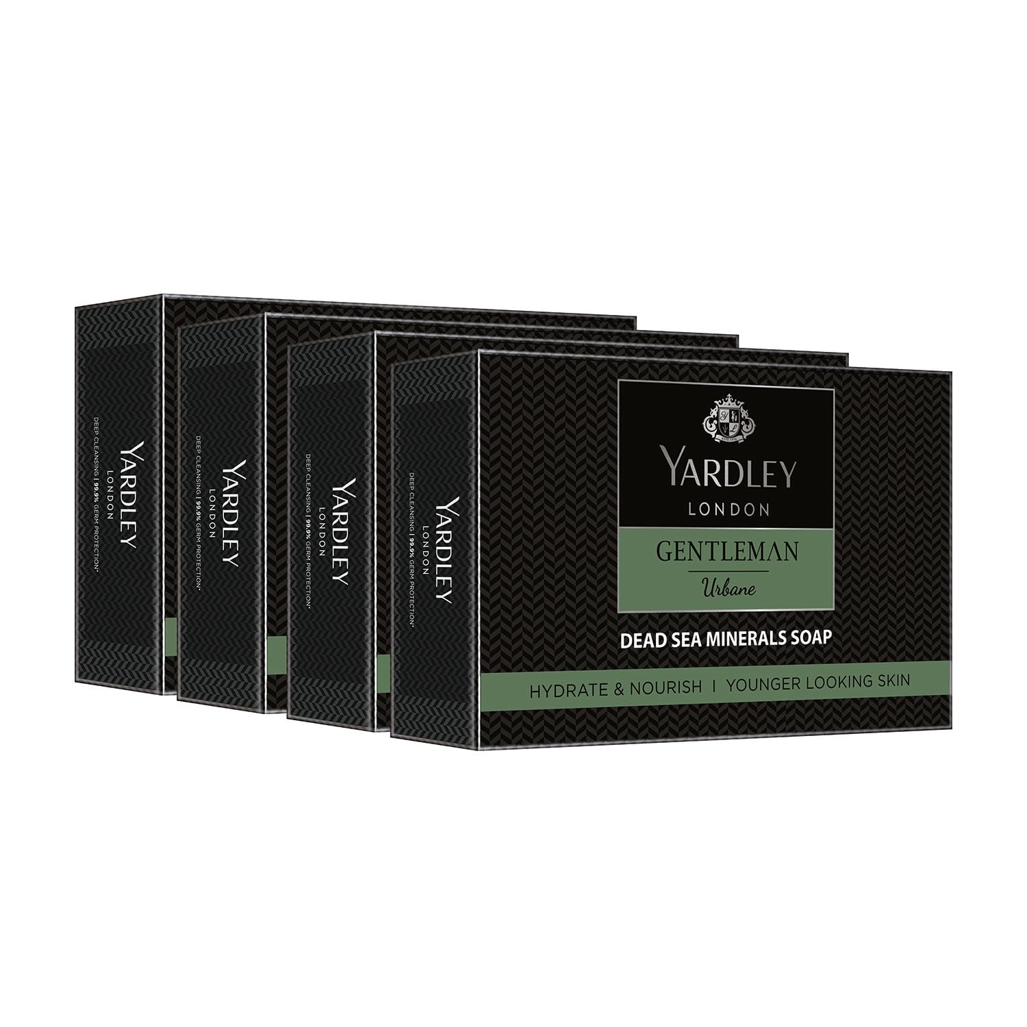 

Yardley London Gentleman Urbane Soap Pack Of 4 100g Each Deep Nourishing Bath Bar With Dead Sea Minerals For Fresh Younger Looking Skin