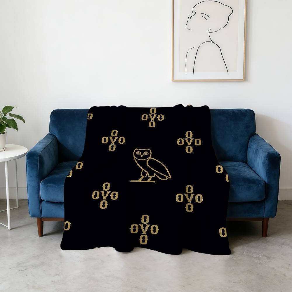 Blanket Super Warm Comfortable Plush Throw Blanket Child Home Sofa Rapper Bedroom D-Drake-ES OVO Gift