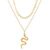 European and American Personality Punk Chain Snake Pendant Hot-selling Niche Design Street Hip-hop Wind Alloy Necklace