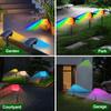 1-4PCS Solar RGB Spot Lights Outdoor 37 LED Color Changing Landscape Lights IP65 Dusk to Dawn Solar Powered Garden Yard Patio