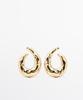 Massimo Dutti Textured Hoop Earrings