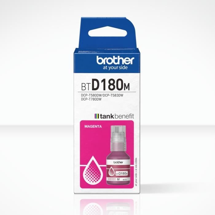 Bouteille d’encre - Brother - BTD180M - Magenta - 5000 pages - Unité - Standard