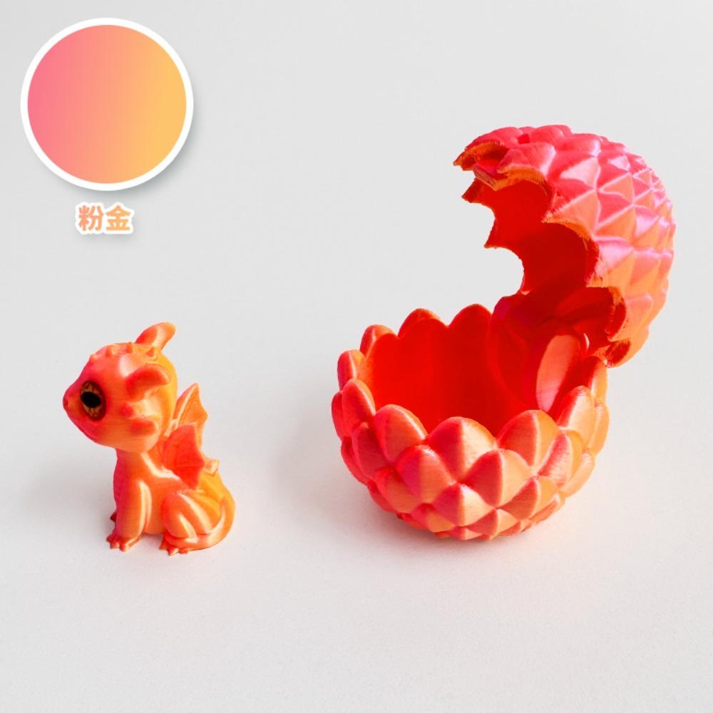 New 3D Printed Dragon Egg Creative Colorful Dragon Egg Model Toy Collectible Cute Dragon Baby Desktop Ornament Party Favors