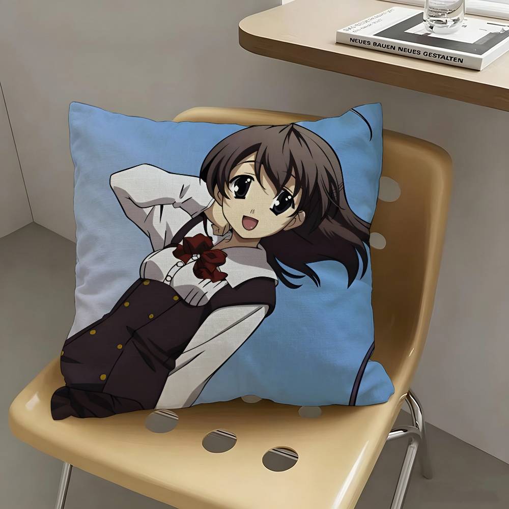 1pc Sekai Saionji Anime Characters Pillow Case Fashion Square Pillowcase Bedroom Sofa Room Ins Decoration Leisure