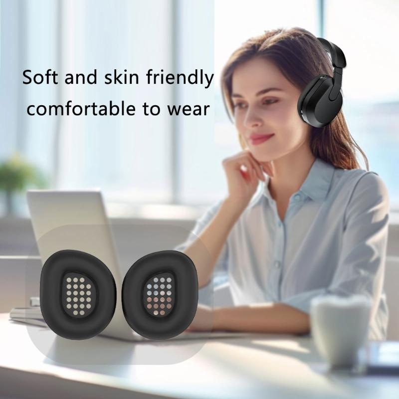 Silicone Ear Pad for Beach 600 Over Ear Headphones Protector Sweat-Proof and Washable Ear Cushions