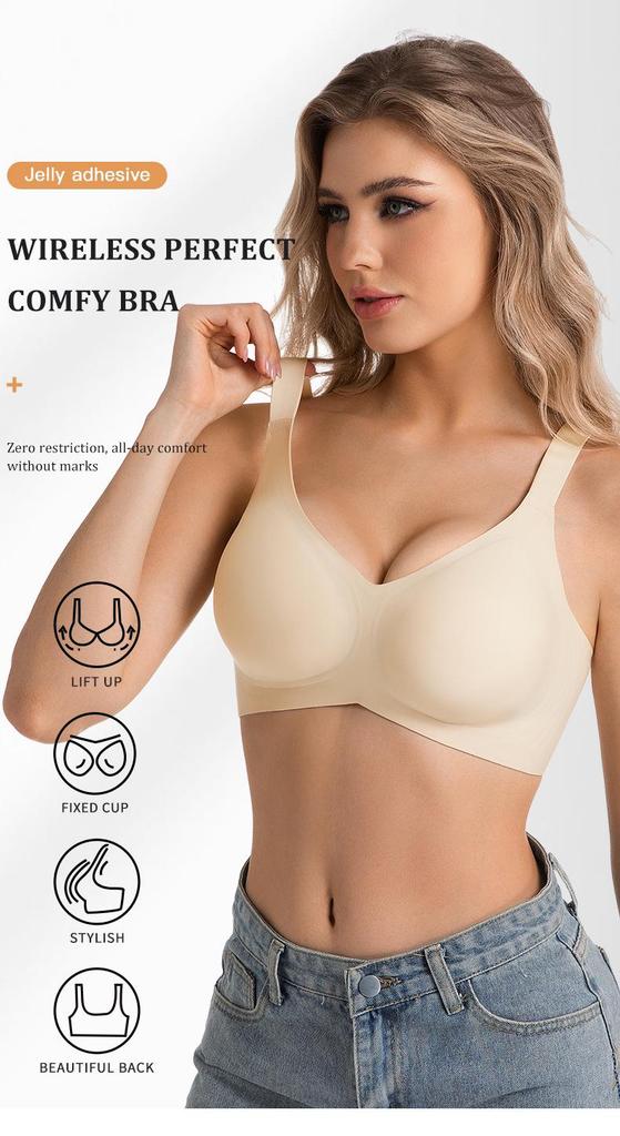 Women's Push-Up Seamless Wireless Tank Top Bra for Small Breasts - Comfortable, Fixed Cups, Anti-Sagging, Plus Size, European & American Style