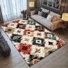 Tribal Ethnic Rug Non-Slip Carpets for Home Living Room Kitchen Bedroom Rug Machine Washable Floor Mat