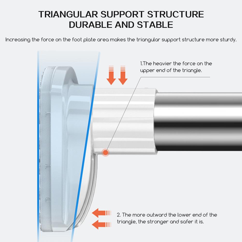 No-Drill Heavy Duty Curtain Rod Strong Bearing Capacity Never Slips For Apartment RV