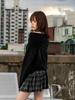 THE GREEN LAB Off-Shoulder Boucle Knit [Black]