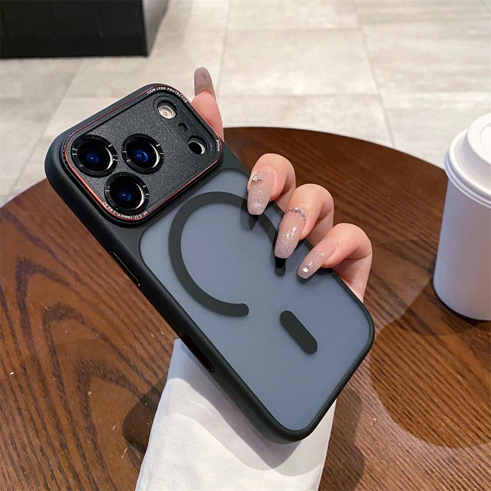 

Magnetic Camera Bumper Protection Case For iPhone 17 16 15 14 13 12 11 Pro Max Plus Wireless Charging Hard Clear Cover iPhone17