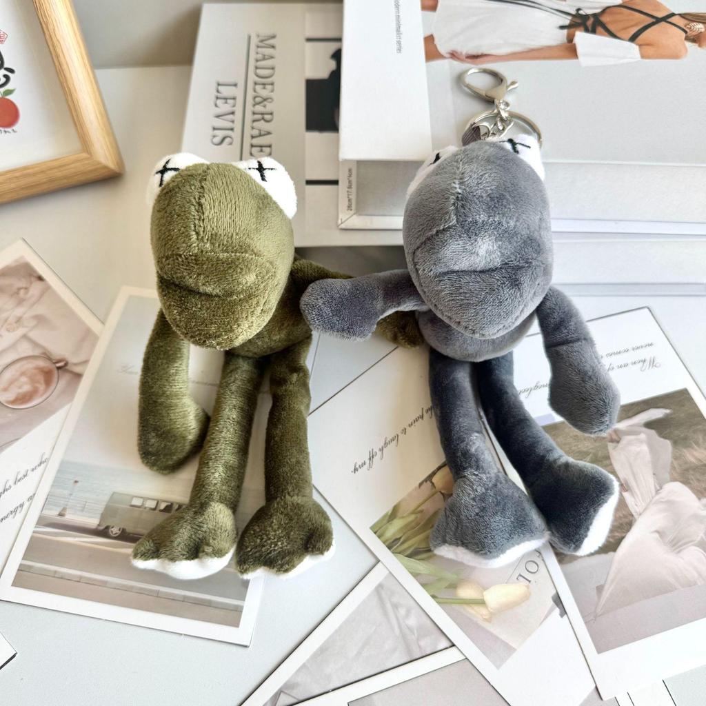 Long-Legged Frog Keychain Plush Doll – Cute Gift for Girls