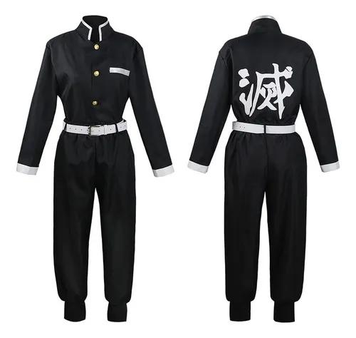 Obanai Iguro Serpente Cosplay Anime Demon Slayer Kimetsu No Yaiba Obanai Iguro Cosplay Kimono Pantaloni Top Uniformi Kisatsutai Set Costume di Halloween