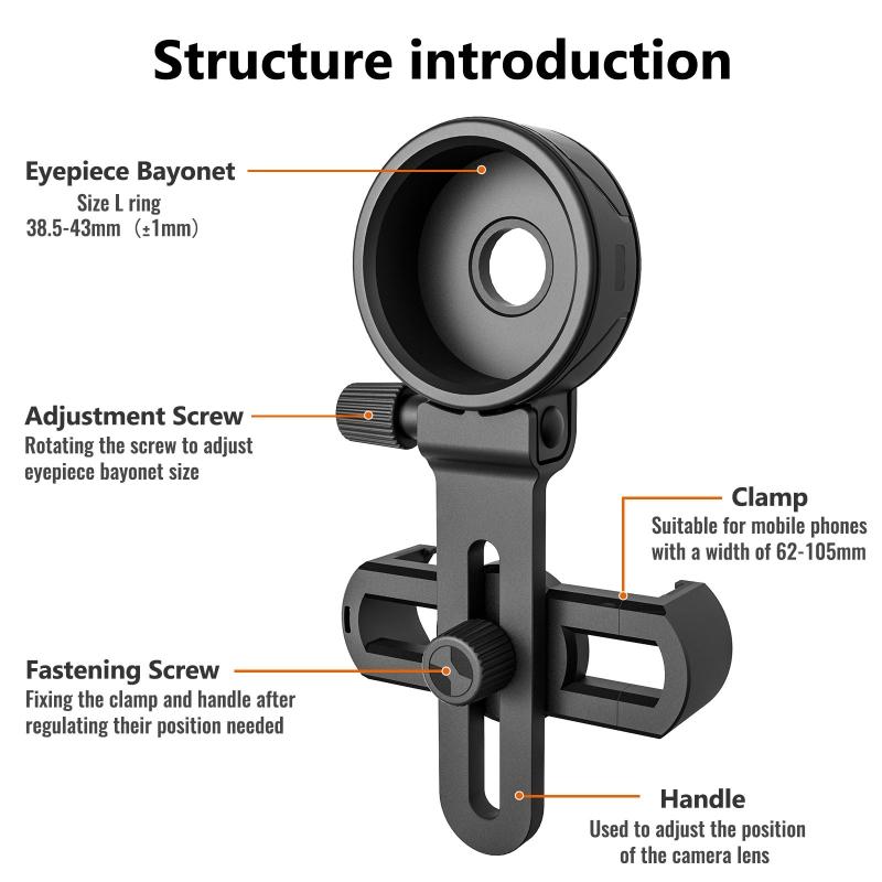 Phone Adapter Mount Holder Telescope Scope Microscope For Binoculars Universal