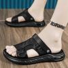 New men's summer sandals outdoor travel beach shoes casual crocodile pattern thick-soled dual-purpose breathable non-slip slippers