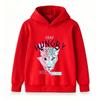Kids Boys Girls Pullover Hoodie Cool Leopard Lightning Print Stay Hungry Long Sleeve Casual Sweatshirt for Children