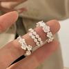 925 Sterling Silver Flower Ring Niche Simple Fashion Temperament Korean Index Finger Ring Spring and Summer Ring Explosion