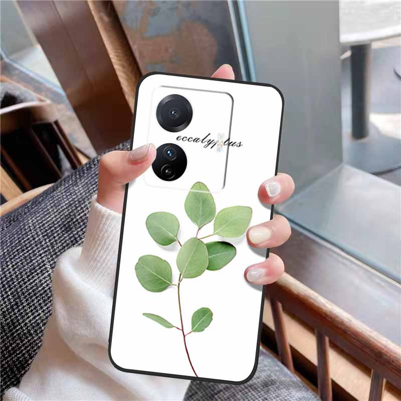 

For vivo T1 4G Cover VivoT1 Pro V2153 3D Soft Relief Flower Silicone Emboss Back Cover for vivo T1 44W Cases VivoT1 T 1 2022 Cat vivo V2153 багровый