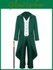 Irish Saint Patricks Day Mens Tuxedo Suit With Top Hat And Cane For Stage Performances
