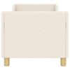 Children s Bed Frame with Headboard Cream 70 x 140 cm Boucle