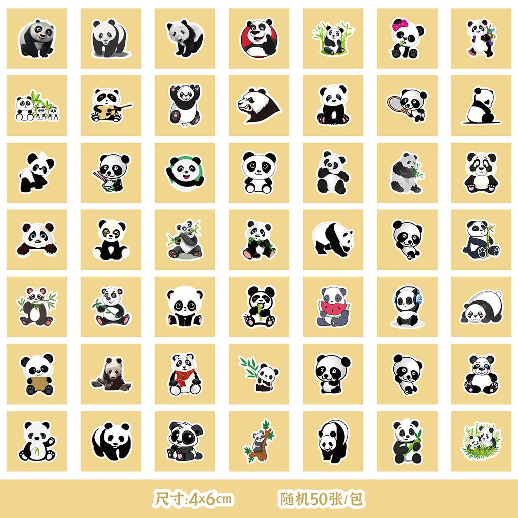 50 Cute Wind Animal Graffiti Stickers Suitcase Guitar Decoration Waterproof Stickers DIY Hand Account Stickers