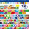 Calendar and Weather Pocket Chart for Kids with 136 Cards Classroom Calendar Pocket Chart School Homeschool Calendar Classroom Supplies Large 44.5" x