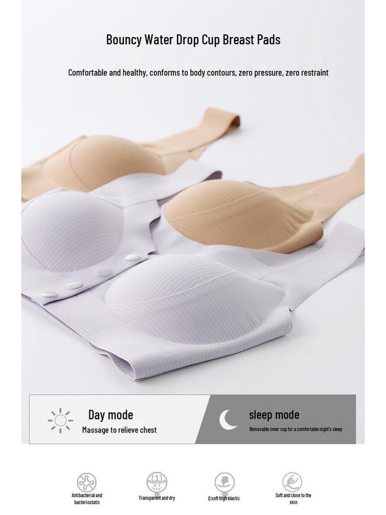 Plus Size Seamless Front Closure Push-Up Sports Bra for Small Breasts