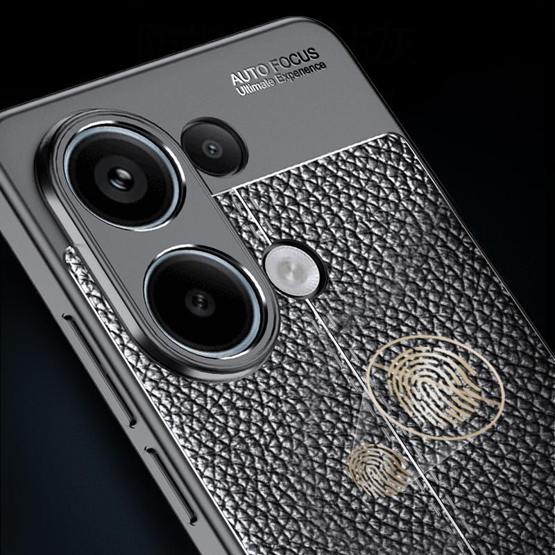 For Xiaomi Redmi Note 13 4G Case Litchi Texture Soft TPU Phone Cover