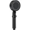 Five-Speed Frosted Black Shower Head & Booster Hose Set