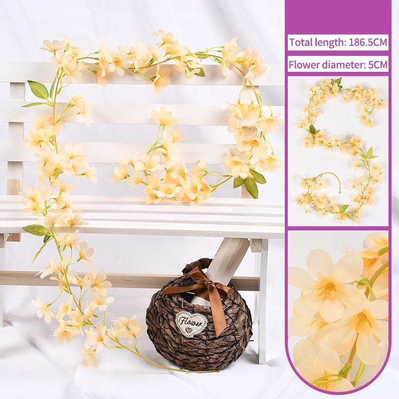 Artificial Violet Vine Wall Hanging Flowers Simulated Rose Fake Flowers Garden Wedding Scene Party Arch Garland Decorations