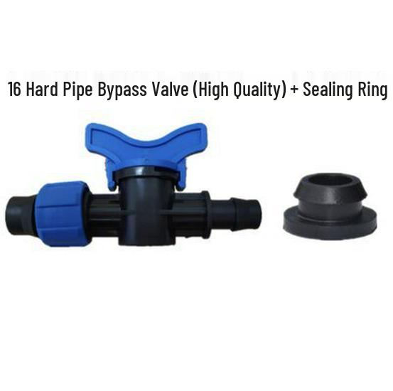 16mm Surface-Mounted Drip Tape Bypass Valve & Tube Switch